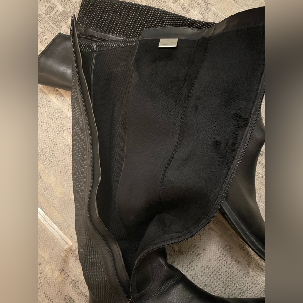 Size 10 Artica Black Leather Knee High Boots - Picture 7 of 9